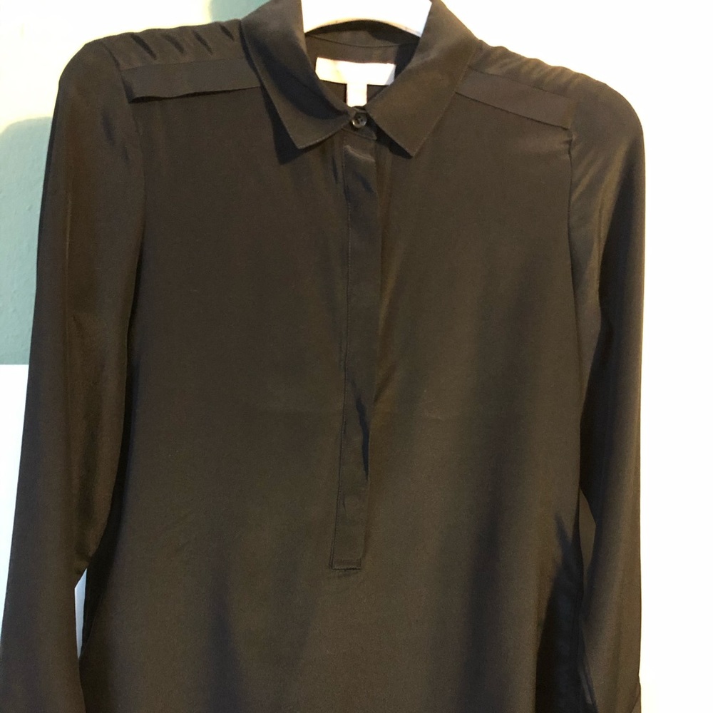Banana Republic dark silk tunic